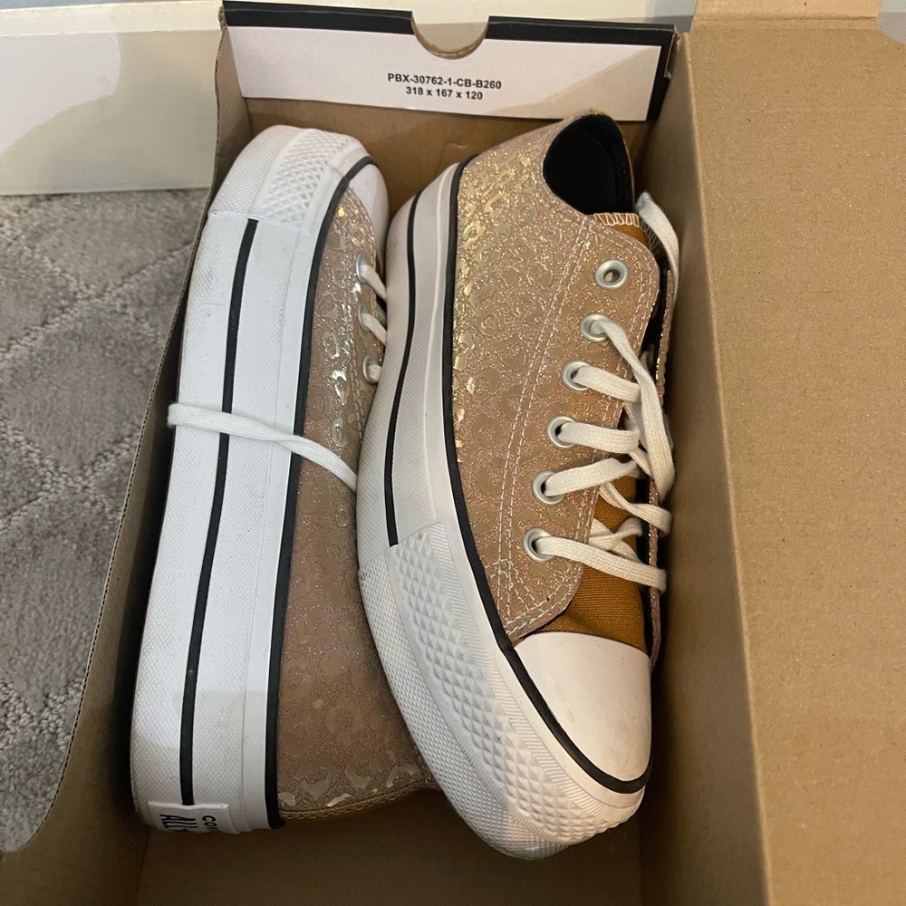 Converse Gold Sneakers Premium Design
